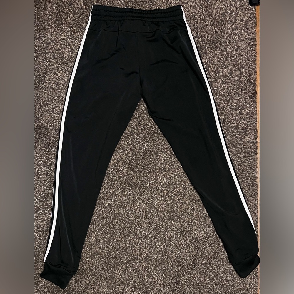 Classic Adidas Joggers Black with White Stripes - Picture 2 of 6